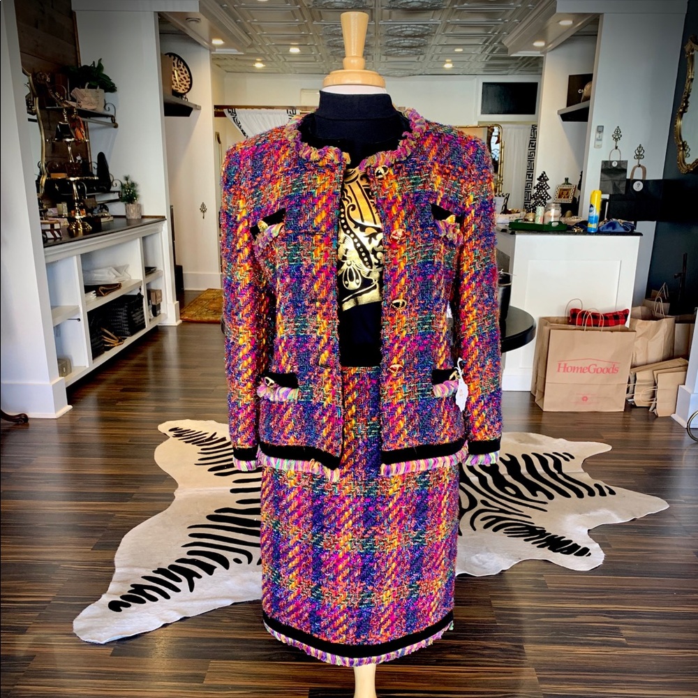 Escada Pink Tweed Suit